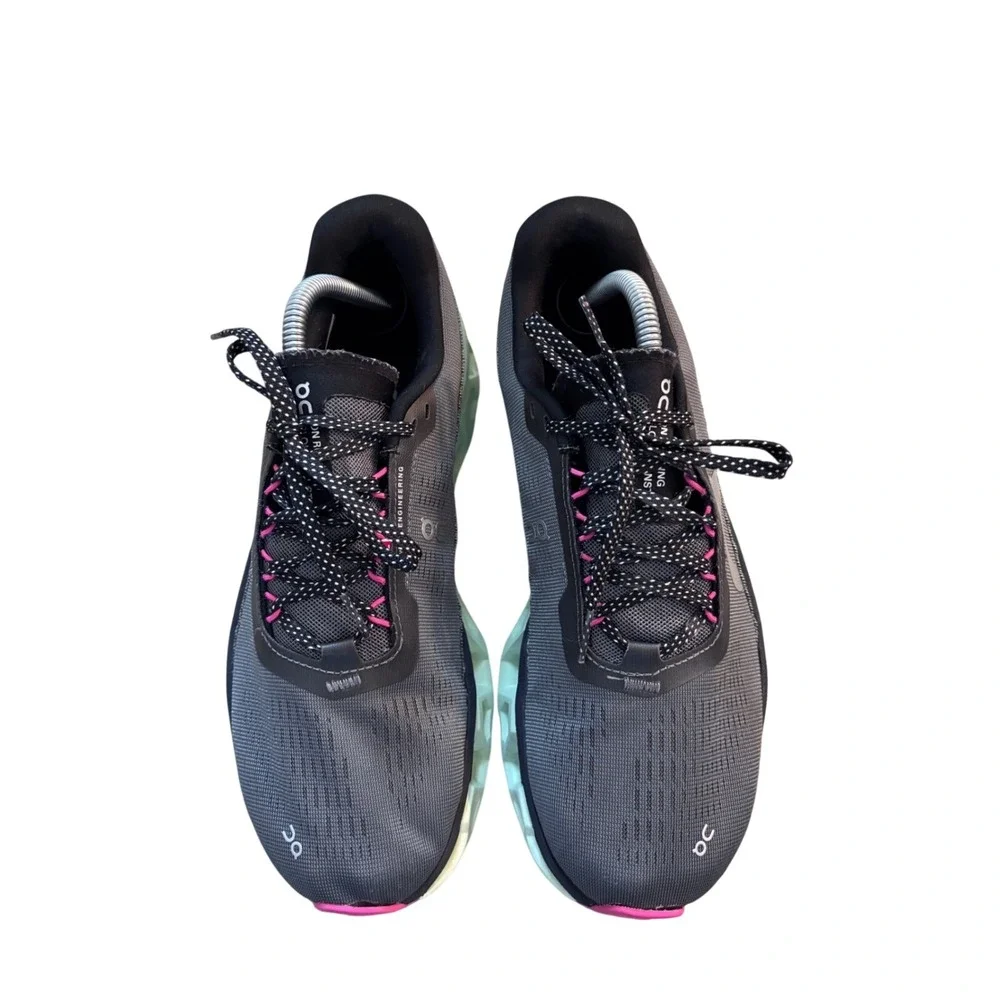 On Cloudrunner Gray Mint Pink Running Shoes Womens 10 Swiss Engineering CloudTec